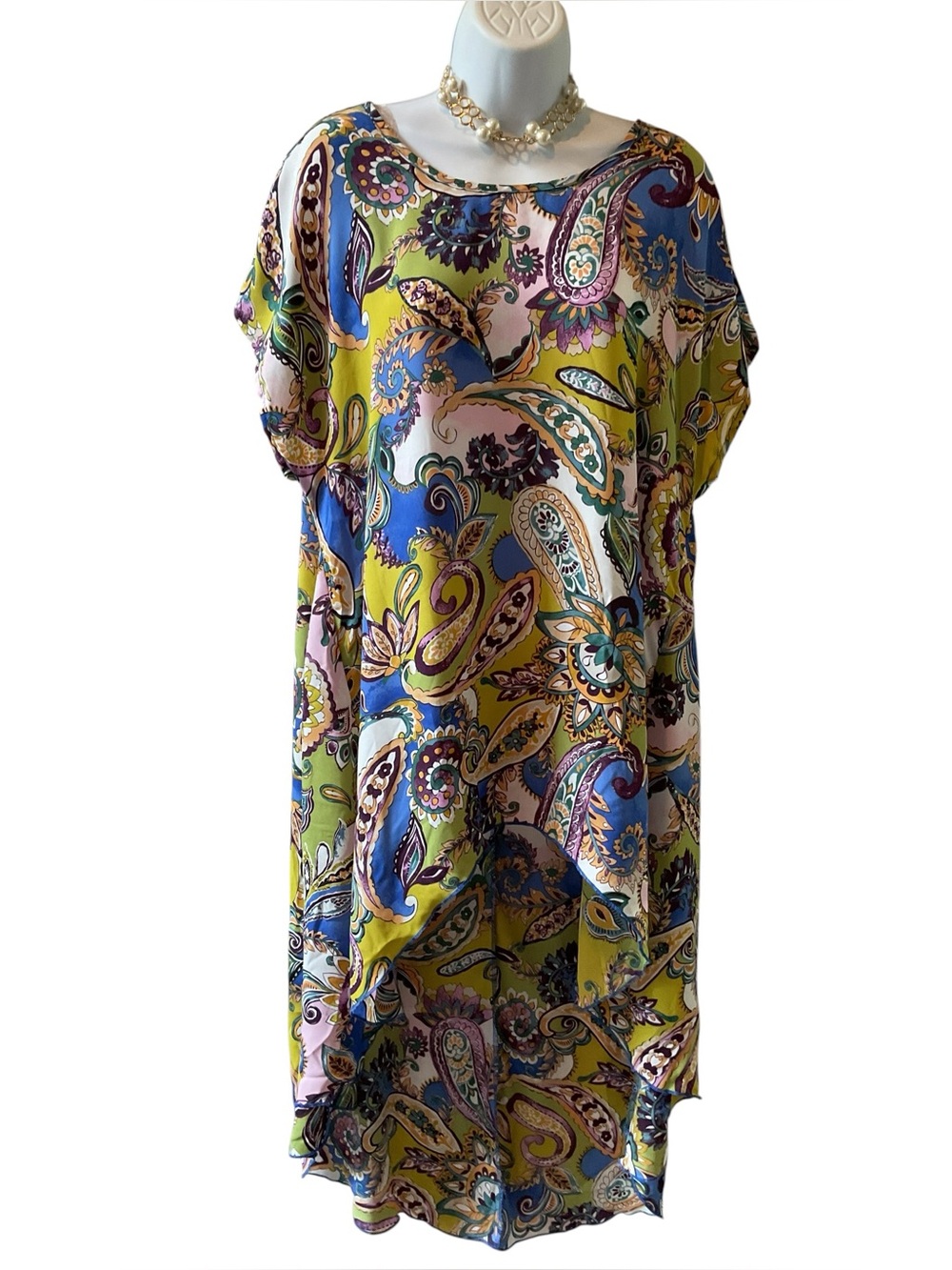 Colorful Boho Paisley Shift Dress - Cha Cha Venti Multicolor
